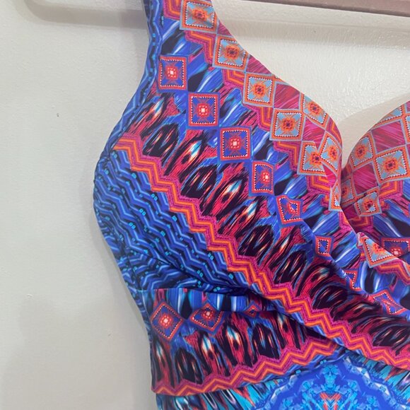 Miraclesuit Escape Casablanca Criss Cross One Piece Swimsuit Underwire Bra 10 - Picture 8 of 9